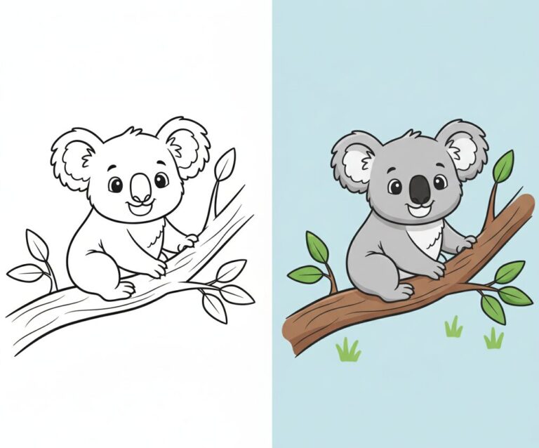 kaola free printable coloring pages for kids